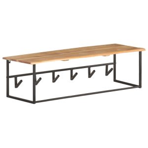 Cuier cu margine naturala, 100x34x38 cm, lemn masiv acacia