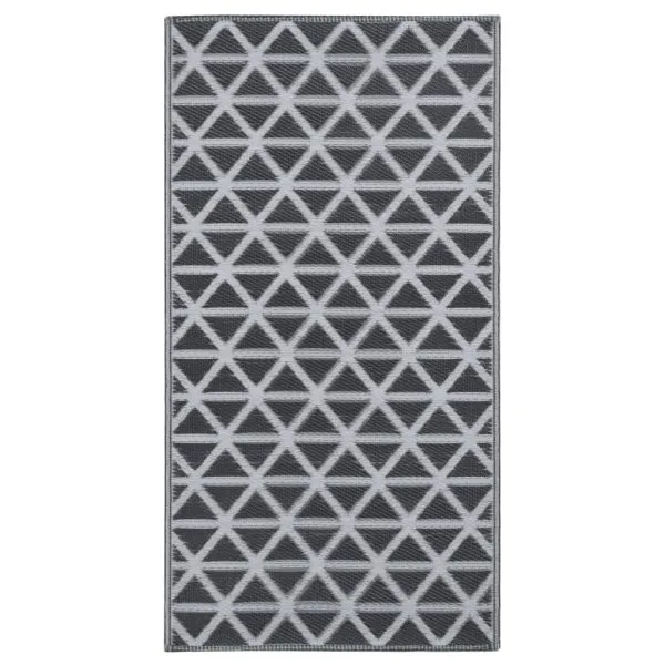 Covor de exterior, ARAKIL negru, 160×230 cm, PP