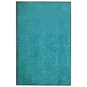 Covoraș de ușă lavabil, cyan, 120 x 180 cm