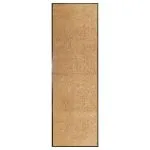 Covoraș de ușă lavabil, crem, 60 x 180 cm