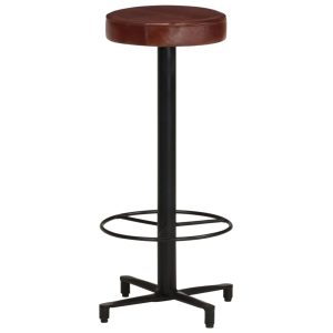 Scaune de bar, 2 buc., 76 cm, piele naturală