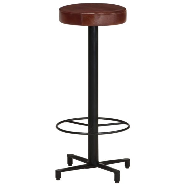 Scaune de bar, 2 buc., 76 cm, piele naturală