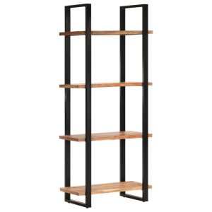 Bibliotecă cu 4 rafturi, 80 x 40 x 180 cm lemn masiv de acacia