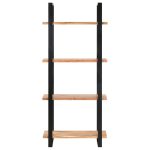 Bibliotecă cu 4 rafturi, 80 x 40 x 180 cm lemn masiv de acacia