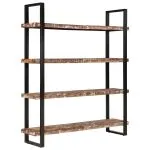 Bibliotecă cu 4 rafturi, 160 x 40 x 180 cm, lemn masiv reciclat