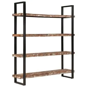 Bibliotecă cu 4 rafturi, 160 x 40 x 180 cm, lemn masiv reciclat