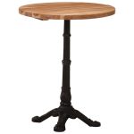Masă de bistro, Ø60 x 76 cm, lemn masiv de acacia