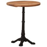 Masă de bistro, Ø60 x 76 cm, lemn masiv de acacia