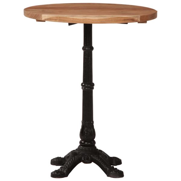 Masă de bistro, Ø60 x 76 cm, lemn masiv de acacia