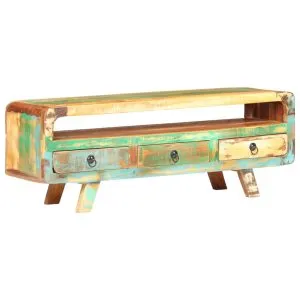 Comodă TV, 117 x 30 x 41 cm, lemn masiv reciclat