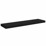 Raft de perete suspendat, negru, 90×23,5×3,8 cm, MDF