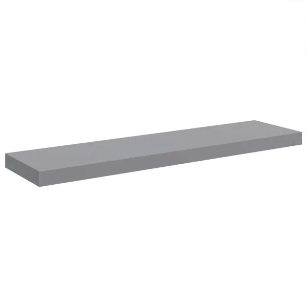 Raft de perete suspendat, gri, 90×23,5×3,8 cm, MDF