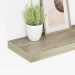 Raft de perete suspendat, stejar, 50x23x3,8 cm, MDF