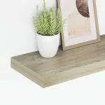 Rafturi de perete suspendate, 4 buc., stejar 60×23,5×3,8 cm MDF