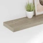 Raft de perete suspendat, stejar, 120×23,5×3,8 cm, MDF