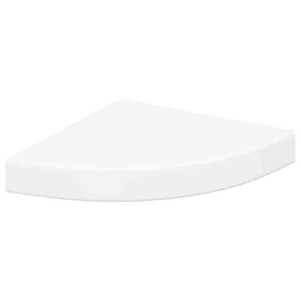 Raft colțar de perete, alb, 25 x 25 x 3,8 cm, MDF