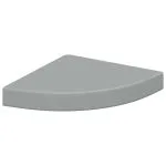 Raft de colț suspendat, gri, 25x25x3,8 cm, MDF