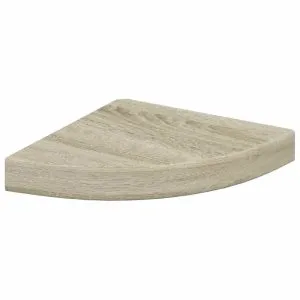 Raft colțar de perete, stejar, 25 x 25 x 3,8 cm, MDF
