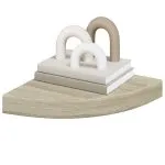 Rafturi colțar de perete, 4 buc., stejar, 25 x 25 x 3,8 cm, MDF
