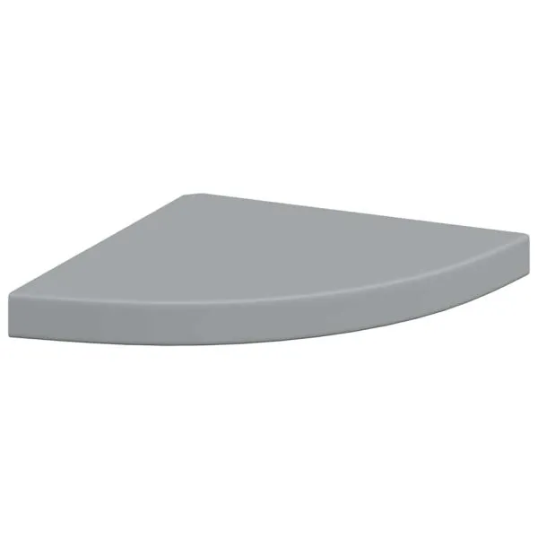 Raft colțar de perete, gri, 35 x 35 x 3,8 cm, MDF