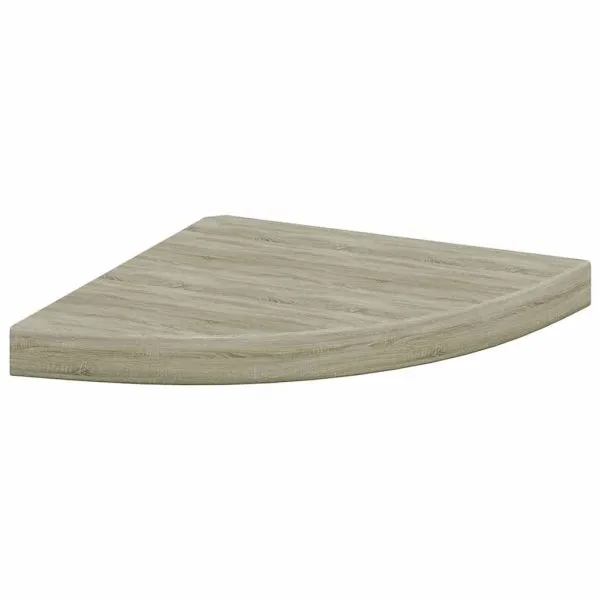 Raft colțar de perete, stejar, 35 x 35 x 3,8 cm, MDF