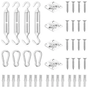 Set accesorii parasolar din oțel inoxidabil, 12 piese