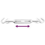 Set accesorii parasolar, 9 piese, oțel inoxidabil