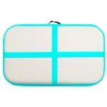 Saltea gimnastică gonflabilă cu pompă verde 600x100x20 cm PVC