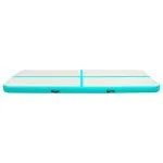 Saltea gimnastică gonflabilă cu pompă verde 300x100x20 cm PVC