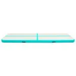 Saltea gimnastică gonflabilă cu pompă verde 700x100x20 cm PVC