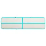 Saltea gimnastică gonflabilă cu pompă verde 700x100x20 cm PVC
