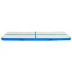 Saltea gimnastică gonflabilă cu pompă albastru 800x100x20cm PVC