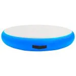Saltea gimnastică gonflabilă cu pompă albastru 100x100x10cm PVC