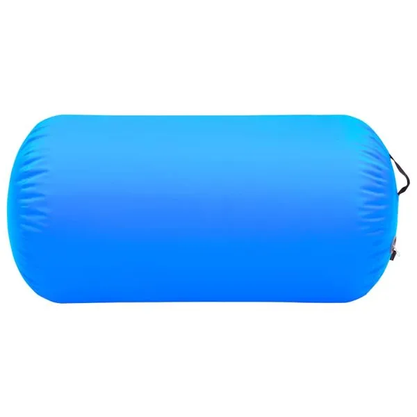 Rulou de gimnastică gonflabil cu pompă, albastru, 120×90 cm PVC