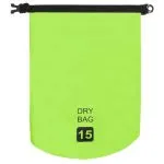 Rucsac impermeabil, verde, 15 L, PVC