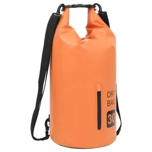 Rucsac impermeabil cu fermoar, portocaliu, 30 L, PVC