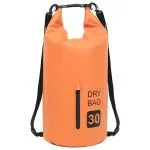 Rucsac impermeabil cu fermoar, portocaliu, 30 L, PVC