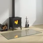 Placă de sticlă pentru șemineu, dreptunghiulară, 120×60 cm