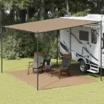 Covor pentru cort, gri taupe, 300×400 cm
