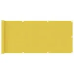 Paravan pentru balcon, galben, 75 x 400 cm, HDPE