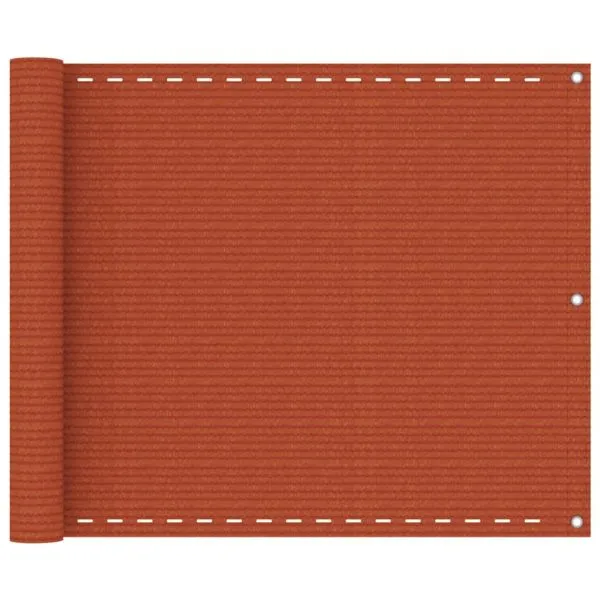 Paravan pentru balcon, portocaliu, 75×400 cm, HDPE