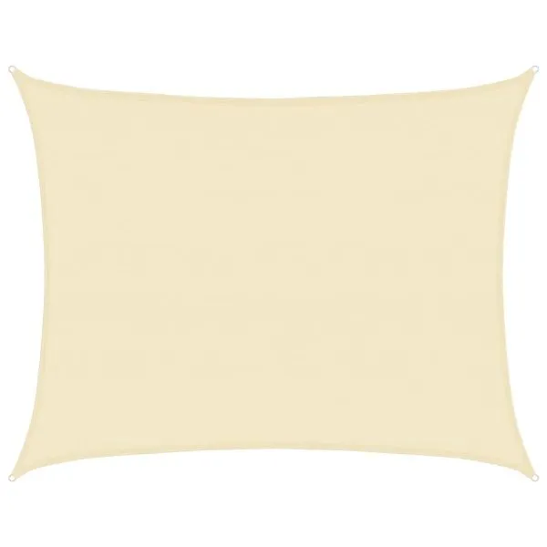 Pânză parasolar, crem, 6 x 8 m, HDPE, 160 g/m²