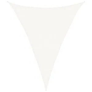 Pânză parasolar, alb, 5x7x7 m, HDPE, 160 g/m²
