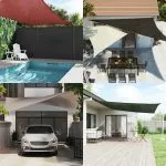 Pânză parasolar, gri taupe, 2×4 m, HDPE, 160 g/m²