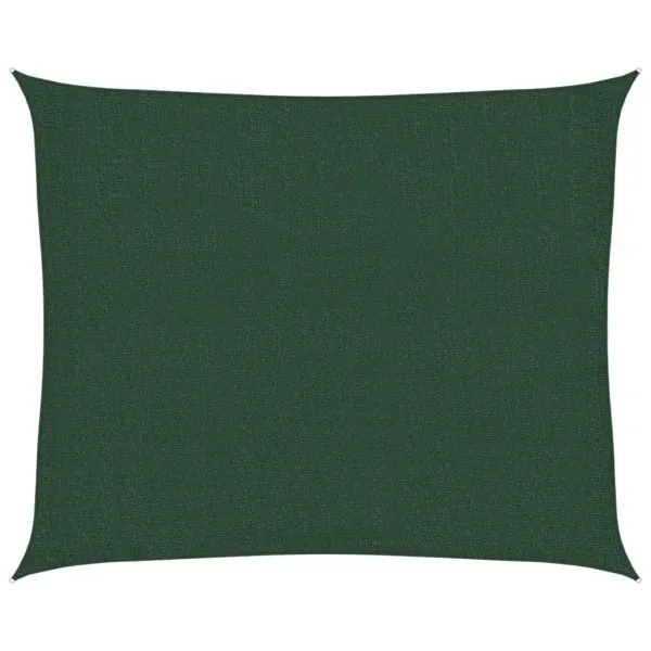 Pânză parasolar, verde închis, 2,5×3 m, HDPE, 160 g/m²
