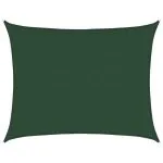 Pânză parasolar, verde închis, 6×7 m , HDPE,160 g/m²