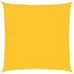 Pânză parasolar, galben, 2,5×2,5 m, HDPE, 160 g/m²