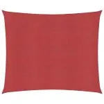 Pânză parasolar, roșu, 6×6 m, HDPE, 160 g/m²