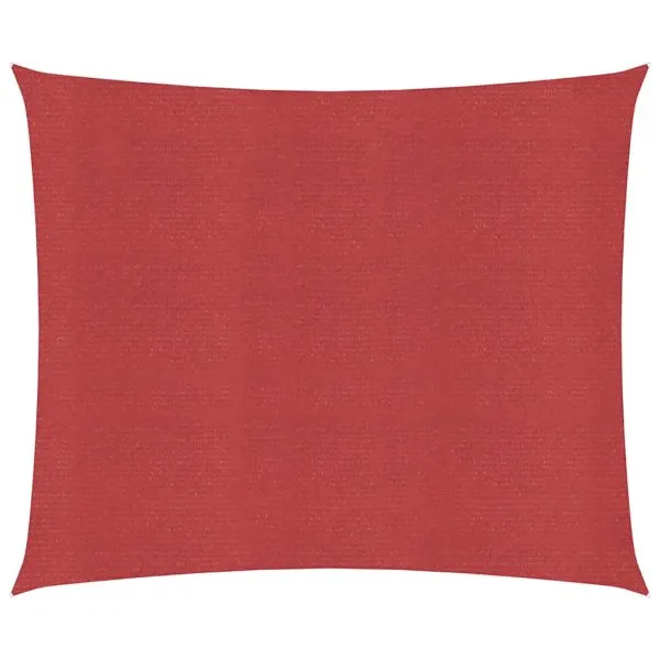 Pânză parasolar, roșu, 6×6 m, HDPE, 160 g/m²