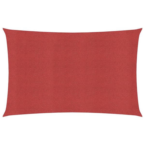 Pânză parasolar, roșu, 2,5×5 m, HDPE, 160 g/m²